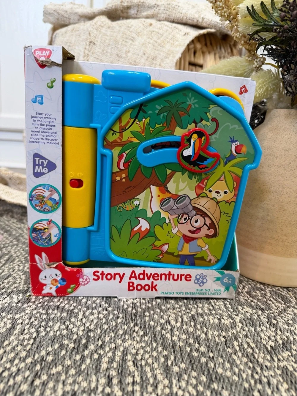 New Baby Toddler Story Adventure Book - Blue & Yellow Interactive Kids Toy